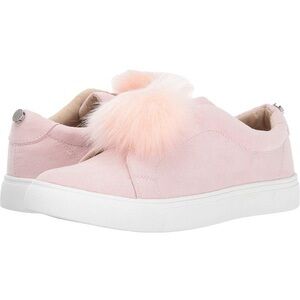 steve madden pink faux fur slip on sneakers size 10